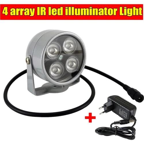 CCTV LEDS 4 array IR led illuminator Light CCTV IR Infrared waterproof Night Vision For Security Camera use 12V2A power