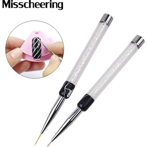 1pcs Professional New Design Salon Using Nail Art Flower Painting Brush Pen 7mm/14mm Long Nail Tools
