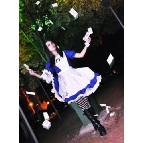 Alice Madness Returns cosplay costume halloween costumes for women girls any size Custom made with socks