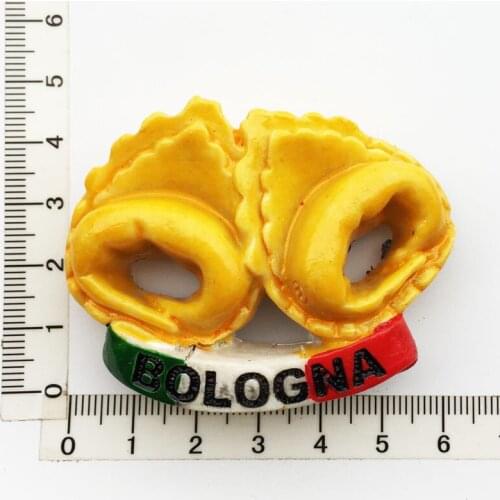 Bologna Italy)Fridge Magnet,Creative Travel Commemorate Crafts 3D Ornaments Magnetism Resin Material Refrigerator Stickers