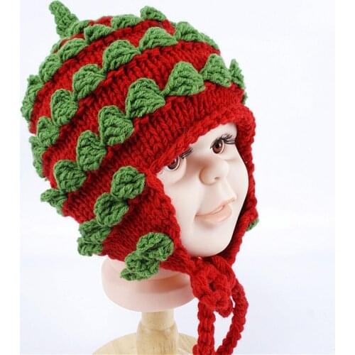 Mingjiebihuo fashion New Winter childrens comfortable soft hats Cute earmuffs warm men and women baby handmade wool knit hat