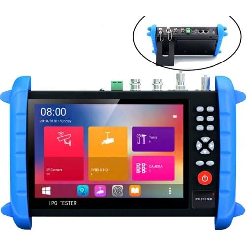 IPCX CCTV TESTER 7inch touch screen all-in-one multi-functional IPC Tester support H.265 4K IP 8MP TVI CVI AHD SDI CVBS OPM VFL