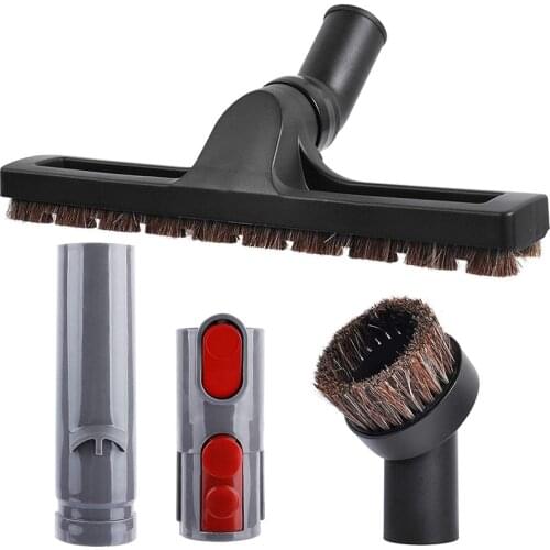 4 Pcs Vacuum Attachments Kit For Dyson V7 V8 V10, Articulating Hard Floor Tool & Soft Dust Brush & Adapter Converter