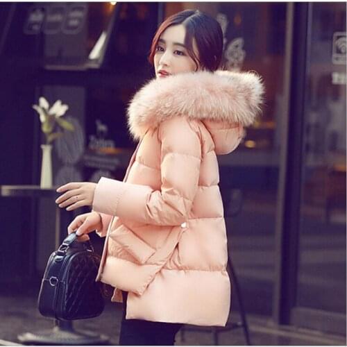 Women Parka 2019 Long sleeve Warm White Duck Down Winter Jacket Women Parka Cloak Coat Winter Coat Women manteau femme L218