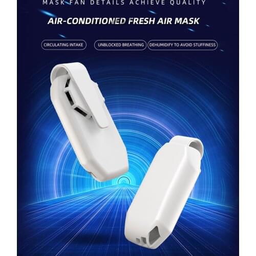 Portable USB Mini Mask Fan Clip-On Rechargeable Summer Mute Light Weight Outdoor Sports Cooling Wearable Facial Air Purifiers