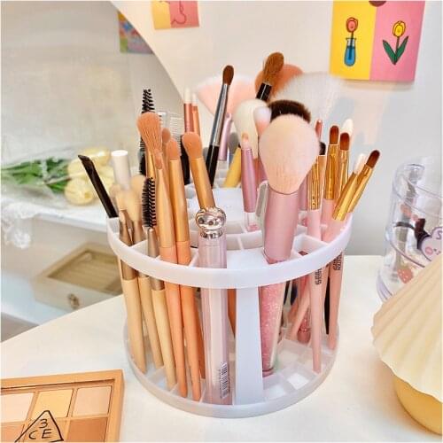 Portable 49 Holes Paint Brush Pencil Stand Watercolor Paint Brush Holder Stand Makeup Brush Rack Tube Home Office Desk Organizer