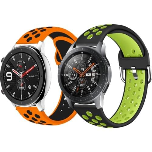Soft Two-color Silicone Strap for Xiaomi Amazfit GTS/Amazfit Bip/neo Smart Wristband For Haylou Solar LS05 Amazfit 2 2S Strap