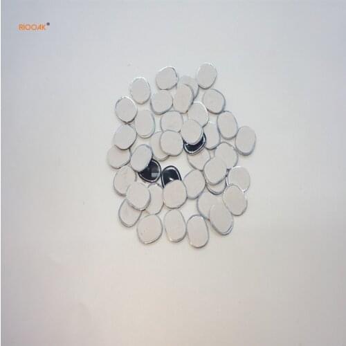 RIOOAK 5 pcs 12*12mm Car Key Shell Sticker Logo For Mazda Emblem Badge square Aluminum DIY metal car key logo Black white color