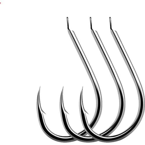 100pcs/Lot 7 Size Barbed Fishing Hooks Black Circle High Carbon Steel Sharpened Bait Tackle Strong Thick Thin Fishhook Lure Tool