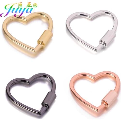 Juya 4pcs/Lot Wholesale DIY Punk Jewelry Accessories Supplies Metal Screw Sprial Clasps For Handmade Pendant Jewelry Making