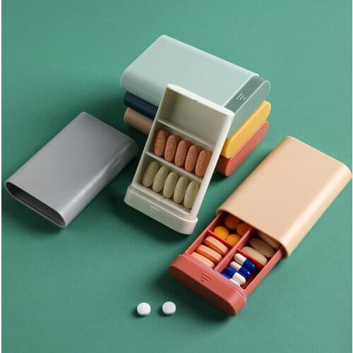 1PCS Portable 3/6 Grids Pill Case Medicine Tablet Dispenser Organizer Pill Box Splitters Pill Storage Organizer