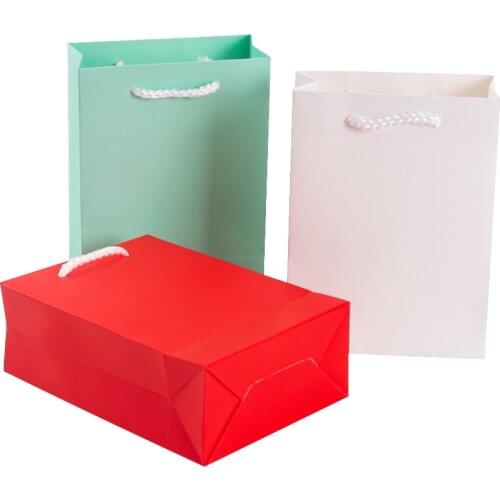 10 Pcs/lot Small Gift Bag With Handles Decoration Paper Gift Bag For Jewelry Birthday Decoration Event Party Supply 3 colors