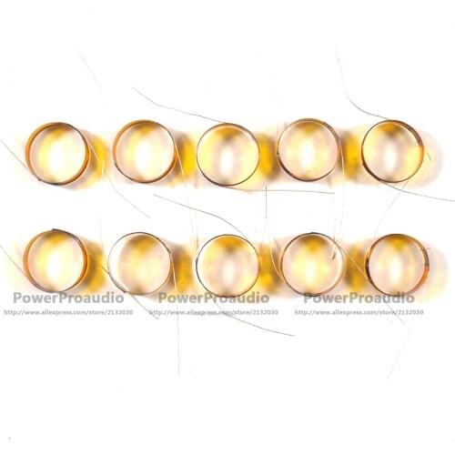 10pcs new 19mm (19.43mm) diaphragm dome KAPTON Tweeters voice coil 4Ohm left and right lead wire