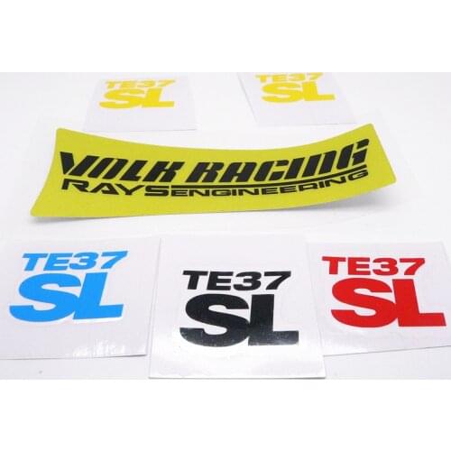1pc TE37 SL VOLK RACING Car Body Window Wheel Spoke Reflective Decal Water-proof Sticker