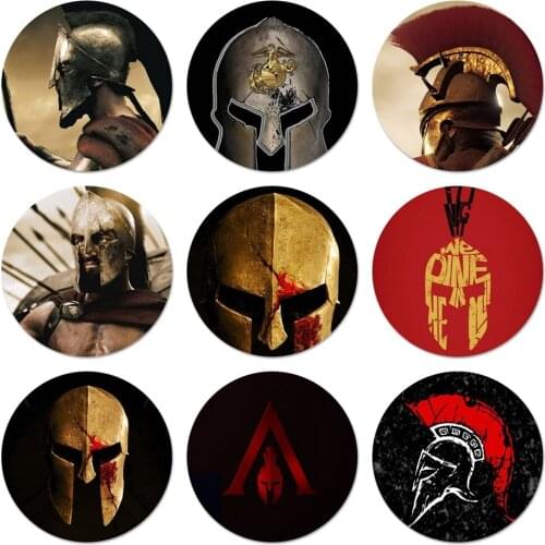 58mm Sparta Badge Brooch Pin Accessories For Clothes Backpack Decoration gift