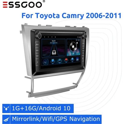 ESSGOO 10 inch Car Radio 2 Din Android 9 For Toyota Camry 2006~2011 Autoradio Stereo Bluetooth GPS Navigation Multimedia Player