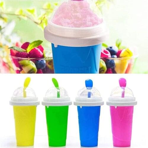 350ml Quick-frozen Smoothies Cup Ice Cream Maker Milk Shake Maker Cooling Cup Squeeze Cups Mug DIY Homemade Freeze Drinks
