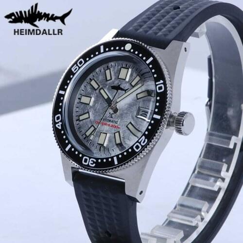 Heimdallr Mens Diving Watch snowflake Dial Sapphire 62MAS Stainless C3 Luminous 30ATM Waterproof NH35A Automatic Mens Watch