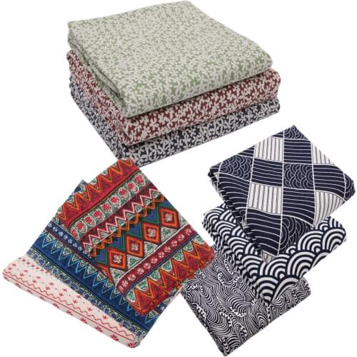 Printed Classic Polk dot Linen cotton Cloth Sewing Quilting Fabrics For Patchwork Needlework DIY Handmade Home Curtain Bedsheet