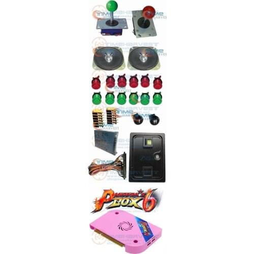 Arcade parts Bundles kit With pandora 1300 in 1 Power Supply Joystick button american coin door JAMMA Harness for Arcade Machine