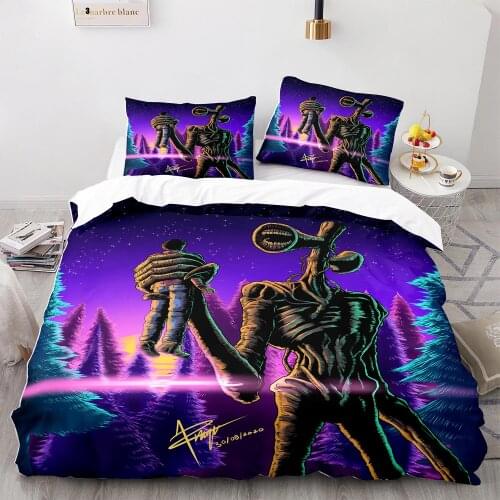 Siren Head Bedding Set Single Twin Full Queen King Size Siren Head Bed Set Childrens Kid Bedroom Duvetcover Sets 3D Print 001