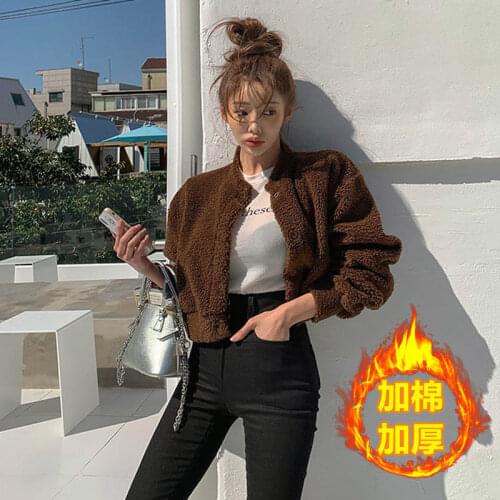 Jacket Women Faux Fur Coat Short Coat For Women Autumn And Winter New Lamb Imitation Fur Veste Femme