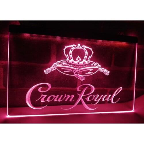 LE104- Crown Royal Derby Whiskey NR beer Bar Light Sign home decor crafts