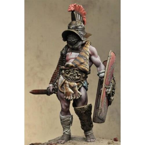 Simulation 1/24 Scale 75 mm Ancient Soldier Gladiator Miniatures Scene Modelling Unpainted Assembling Static Resin Model Kits