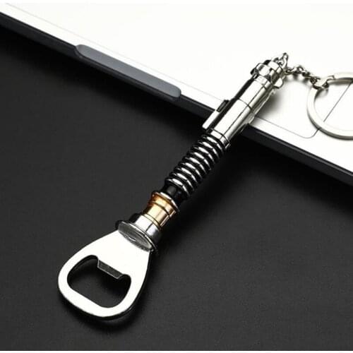 Men Key chain with Bar Beer Bottle Opener Keychain Key Holder Ring Men Belt Clip Pull F20172742