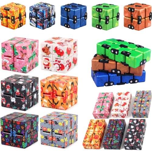 Creative Infinite Cube Anti-stress Fidget Toys Infinity Cube Magic Cube Office Flip Cubic Puzzle Stop Stress Reliever Autism Toy