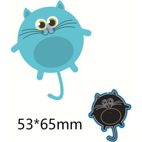 New Metal Cutting Cat Magic Pocket Stencils For DIY Scrapbooking Paper Cards Craft Making Craft Decoration 53*65mm