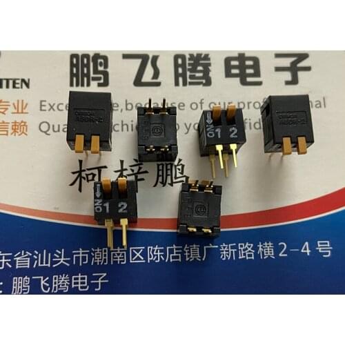 Original new 100% A6DR-2100 dial switch 2-bit piano key type side shift code switch 2.54mm