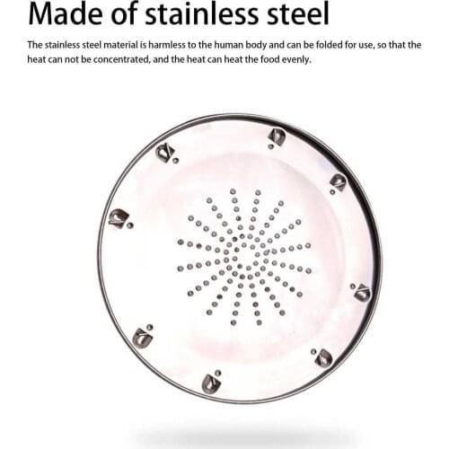 Portable 4 Slice Outdoor Camping BBQ Toaster Tray Foldable Stainless Steel Bread Toast Rack Stove Grill Plate