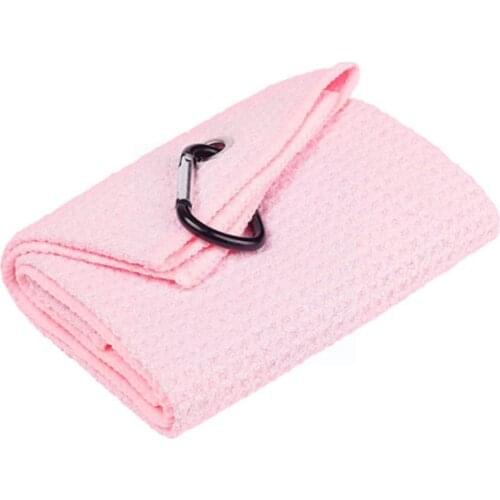 Golf Towel Microfiber Fabric Waffle Pattern Heavy Duty Carabiner 7 Accessories Options Clip Pattern N5C2