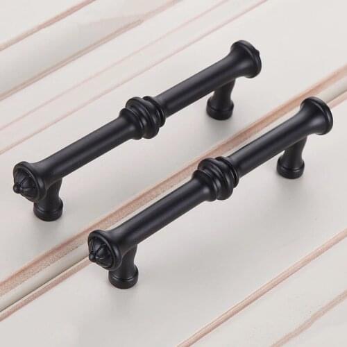 3.8" American kiitchen handle TV Cabinet door handle5"European drawer dresser handle bookcase pull Black wooden handle 96mm128mm