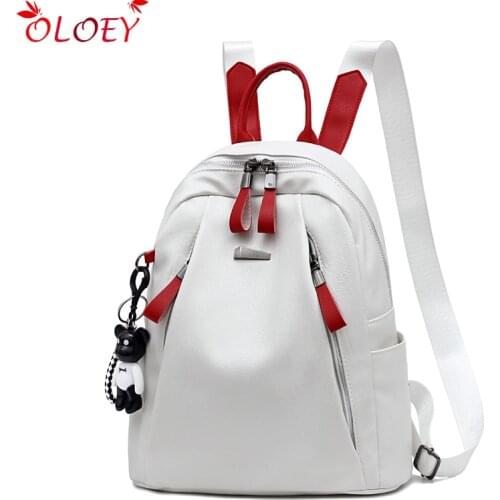 New Fashion Soft Leather Backpack Women College Style Panelled Bookpack for Teenage Girls Youth Ladies Travel Bagpack Mochila