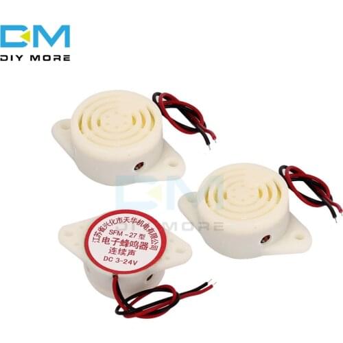 SFM-27 DC 3-24V 90DB Sounder Intermittent Beep Alarm Electronic Buzzer