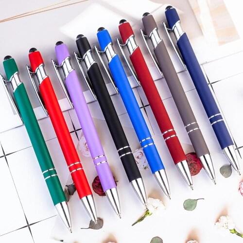 8PCS/Lot Promotion Ballpoint pen 2 in 1 Stylus Drawing Tablet Pens Capacitive Screen Touch Pen School Office Writing Stationery