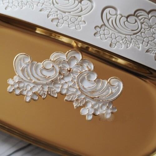 Silicone Fondant Mold Customized Sugar Cake Silicone Mold European Embossed Flowers Mould CIQ,EEC,CE / EU PRZY Eco-friendly 001