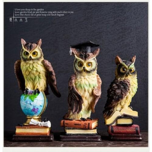 OWL THE SYMBOL OF WISDOM AND WISDOM RESIN HOME DECORATIVES BIRDS RAPTOR HOME DECORATION RESIN CABOCHON