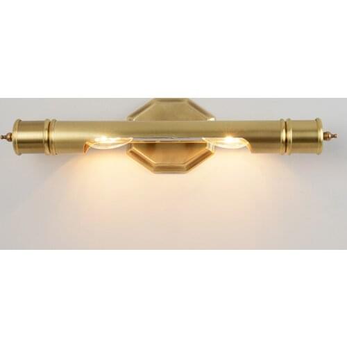 High quality copper mirror lamp modern sconce AC110V 220v gold bathroom lights