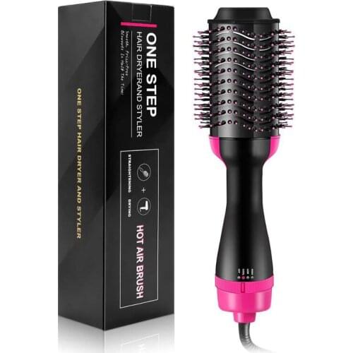 1000W One Step Hair Dryer Brush Volumizer Professional Hair Curling Iron Roller Negative Ion Hot Air Brush Styling Brush