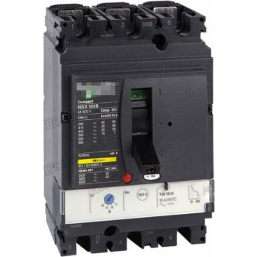 16 A Circuit Breaker Compact NSX100H TMD Trip Unit 3P 3D 690 V AC 50/60 Hz Original New LV429677