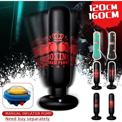 160cm Inflatable Punching Boxing Bag Fitness Training Boxing Sack PVC Thicken Boxing Pillar Tumbler Column Standing Sandbag Kids