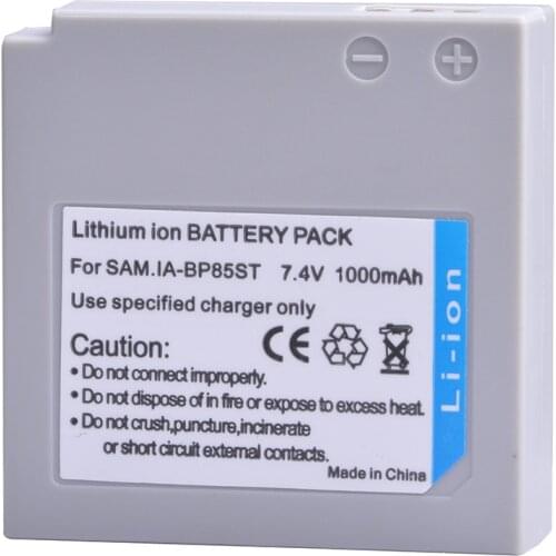 1PC 1000mAH IA-BP85ST IA BP85ST BP85ST Rechargeable Camera Battery for Samsung VP-10AH VP-MX10AU SC-HMX10 SC-MX10A SC-MX20L