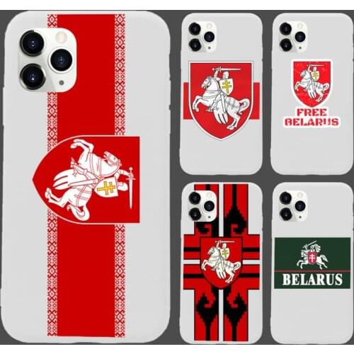 Republic Belarus National flag Phone Case White Color for iPhone 6 7 8 11 12 s mini pro X XS XR MAX Plus