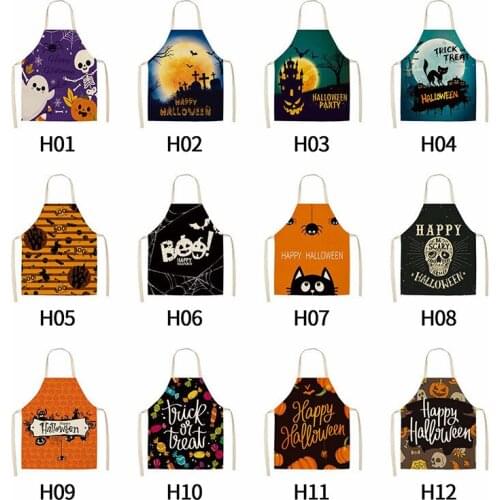 Halloween Pattern Kitchen Apron Maid Apron Silicon Neck Apron Chef Apron Apron For Men Halloween Kitchen Aprons For Woman Apron