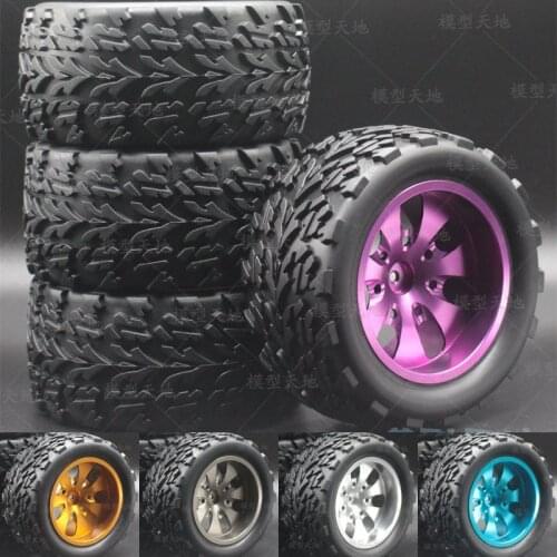 4pcs Alloy Metal Wheel Rims 115MM Bigfoot tires 1:10 RC Car Off-Road Bigfoot Monster Truck HSP HPI FS 94111 94108 94188 88025