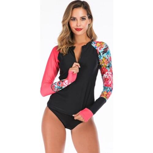 Summer New Arrivals Two Pieces Swimsuit Front Zipper Separate Swimsuit Bathting Suit Swimming Suit For Women beach wear
