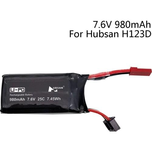 LiPo battery for Hubsan H123D Drone Spare Parts 7.6V 980mAh battery for Hubsan H123D Battery H123D-17 toys parts